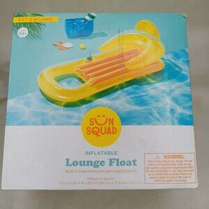 Inflatable  Lounge Float  Sun Squad Color yellow, new